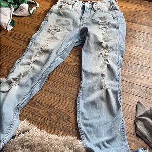 hollister light was mom jeans